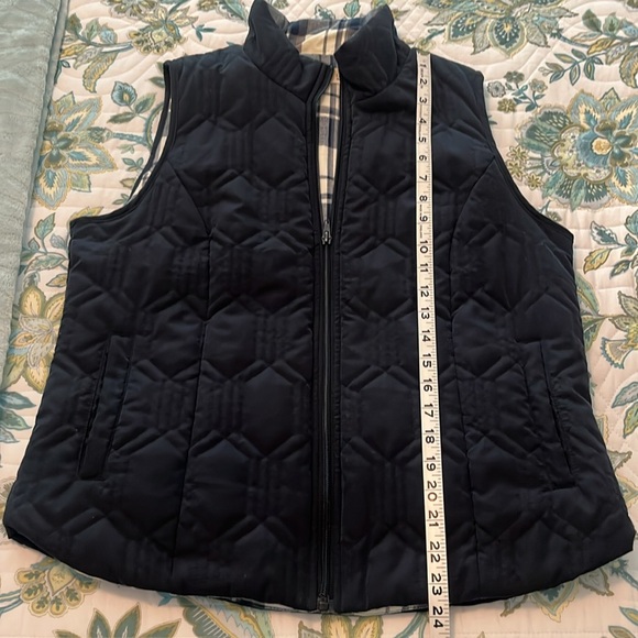 BKE navy blue vest w/ plaid flannel lining, size L. - Picture 6 of 13